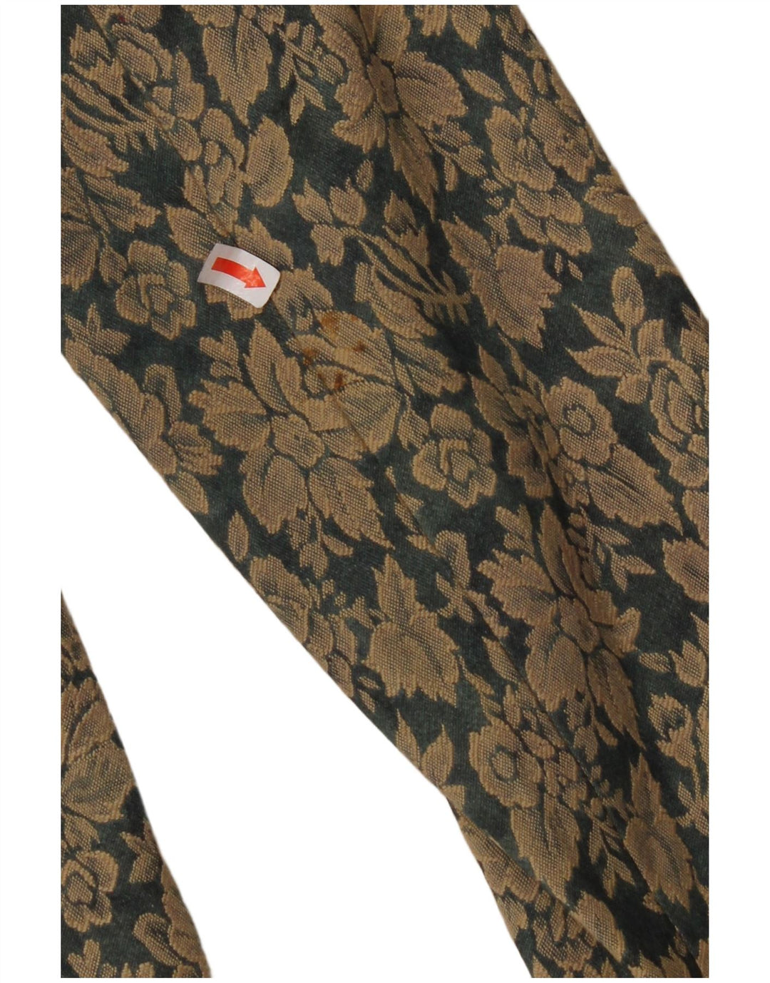 VINTAGE Dame 3-knaps blazerjakke EU 40 Mellembrun blomsterbomuld