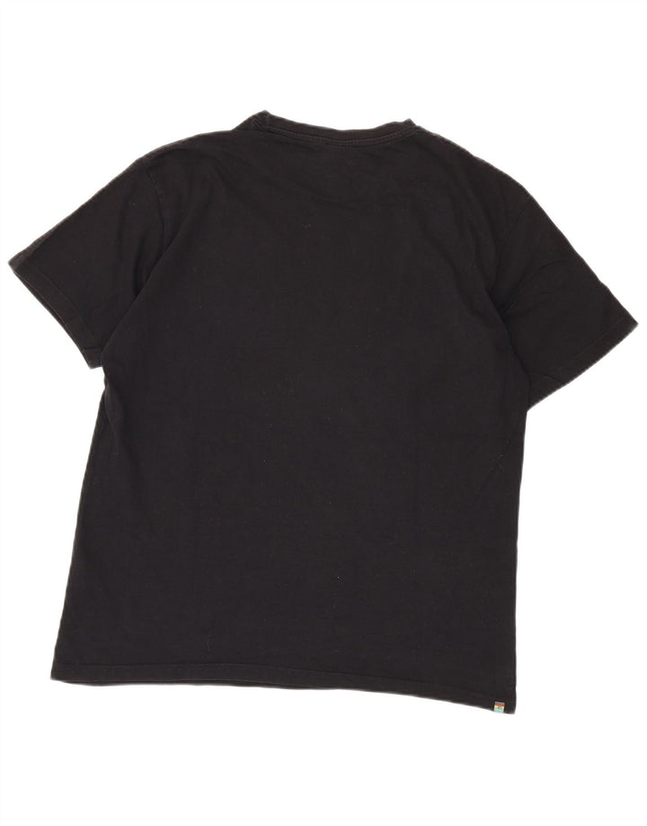 Rip Curl Herre grafisk T-shirt Top Medium Sort Bomuld