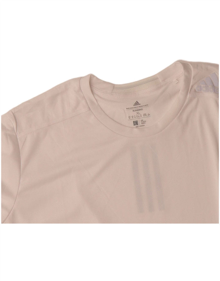 ADIDAS Mens T-Shirt Top XL White Polyester