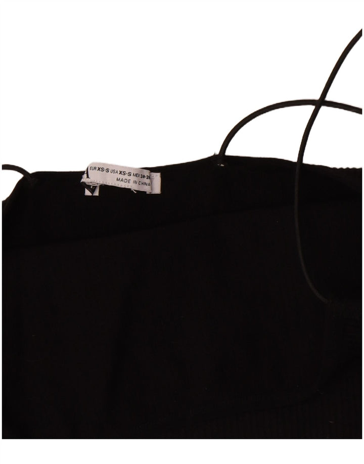 Zara Womens Crop Top UK 6 XS Sort