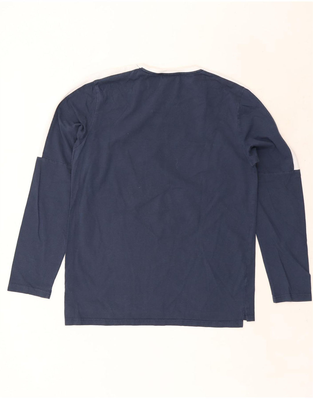 Ellesse Herre Grafisk Top Langærmet Stor Marineblå Colourblock Bomuld
