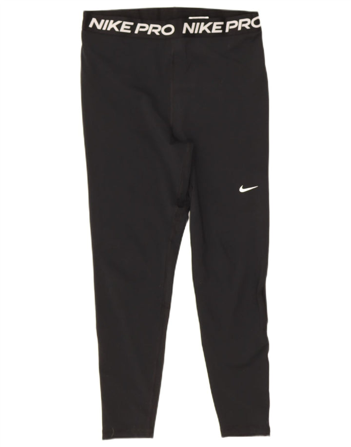 Nike Dame Grafiske Leggings UK 14 Large Sort Polyester