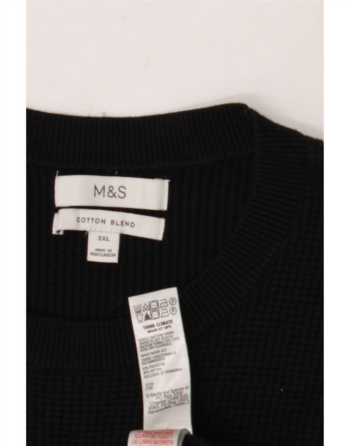 Marks & Spencer Herre sweater med rund hals 3XL sort bomuld