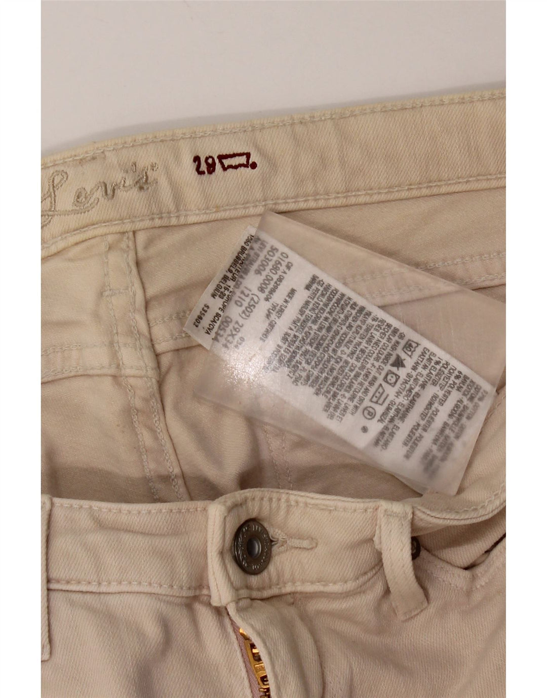 Levi's Skinny Jeans til mænd W29 L34 Beige Bomuld