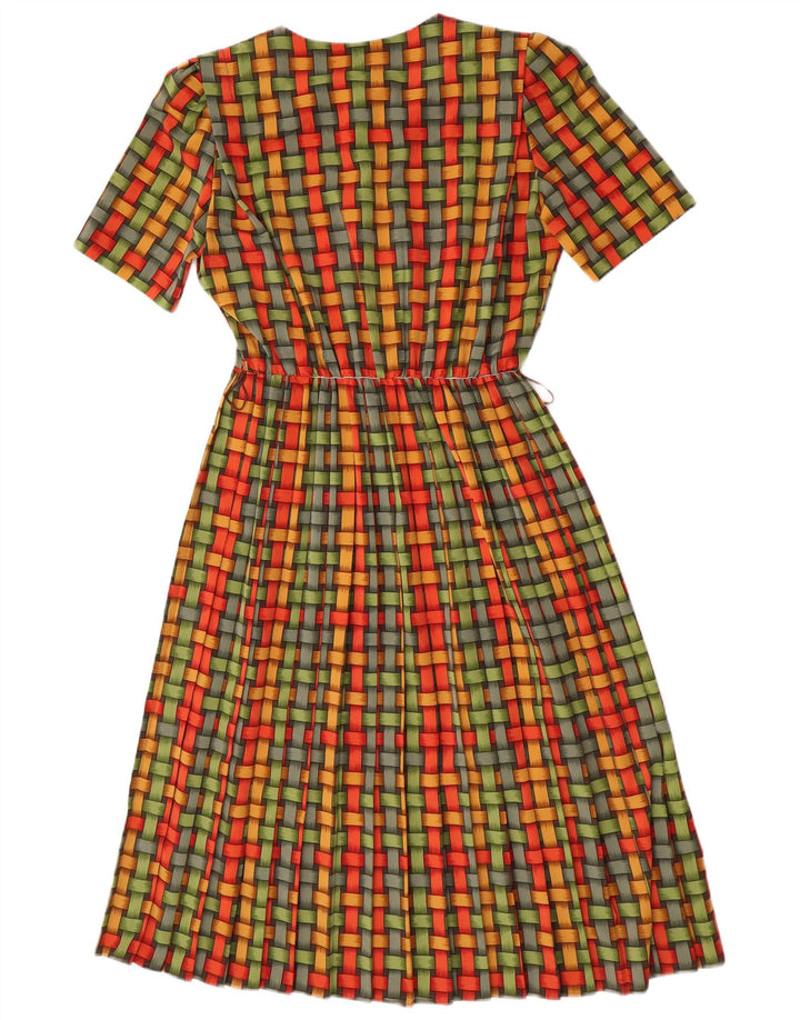 Shubette Dame A-Line Kjole UK 14 Medium Grøn Geometrisk