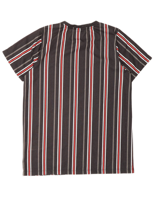 Ellesse Boys T-Shirt Top 13-14 År Sort Stribet Polyester