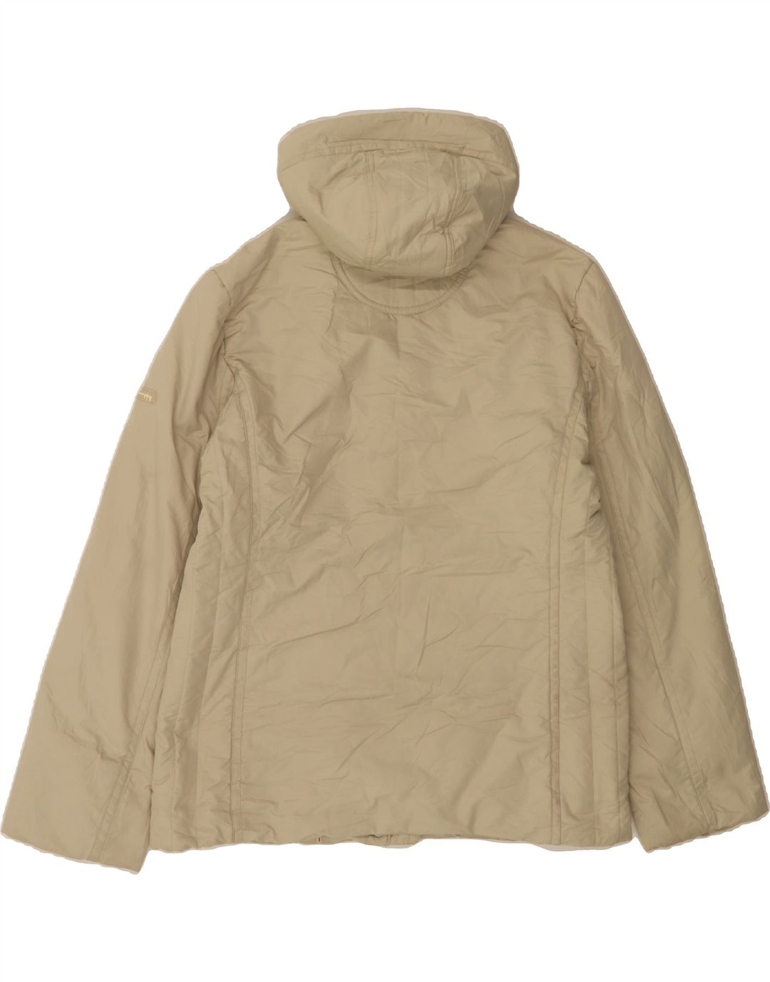 CHAMPION Womens Hooded Windbreaker Jacket UK 16 Large Beige Vintage Champion and Second-Hand Champion from Messina Hembry 