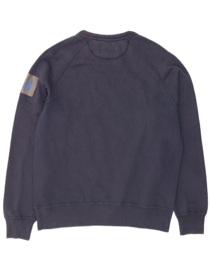 Bedste Firma Herre Grafisk Sweatshirt Jumper Medium Navy Blue Polyester