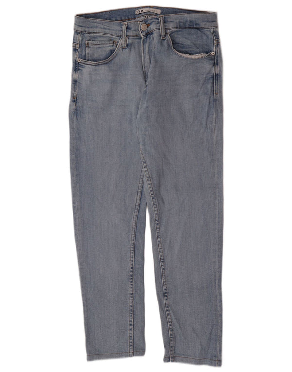 Zara Mens Slim Jeans EU 42 Large W32 L27 Blue Cotton