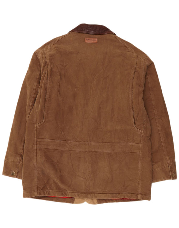Marlboro Classics Mens Suede Jacket UK 40 Large Brown Leather