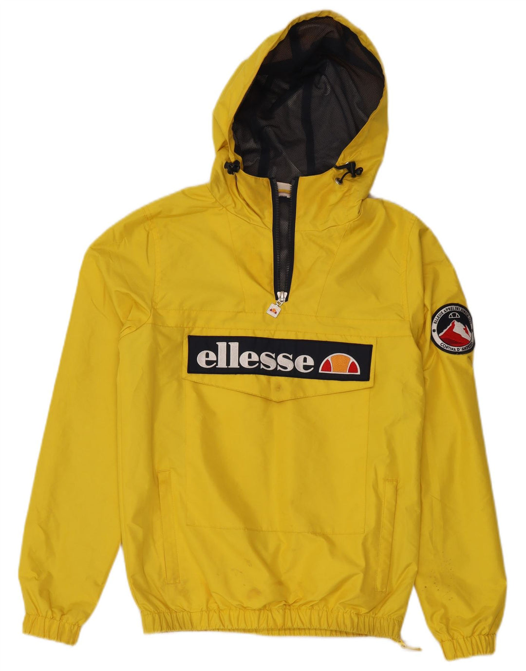 ELLESI Dame Grafisk Hætte Anorak Jakke UK 14 Medium Gul Polyester
