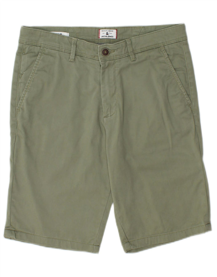 JACK & JONES Mens Regular Chino Shorts Small W30 Green Cotton Vintage Jack & Jones and Second-Hand Jack & Jones from Messina Hembry 