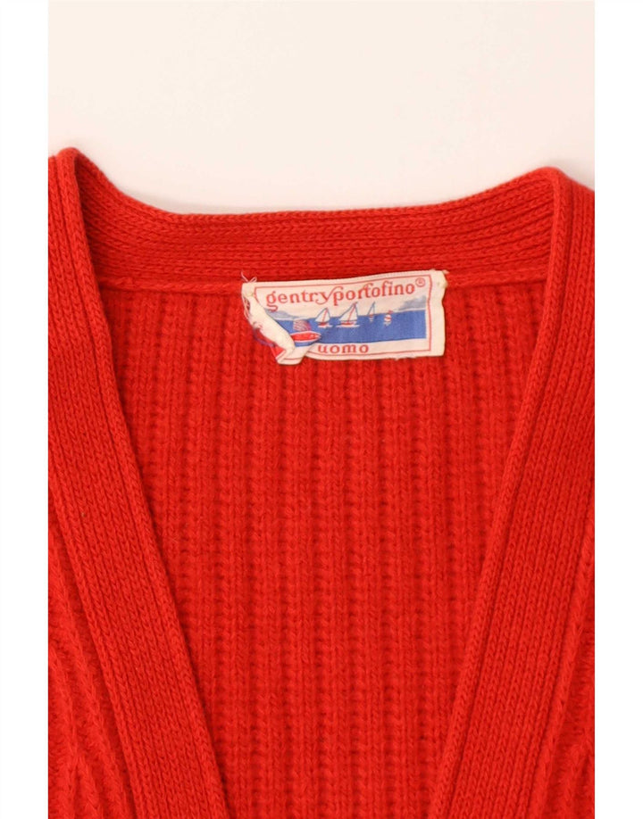 Gentry Portofino Herre Cardigan Sweater Medium Rød