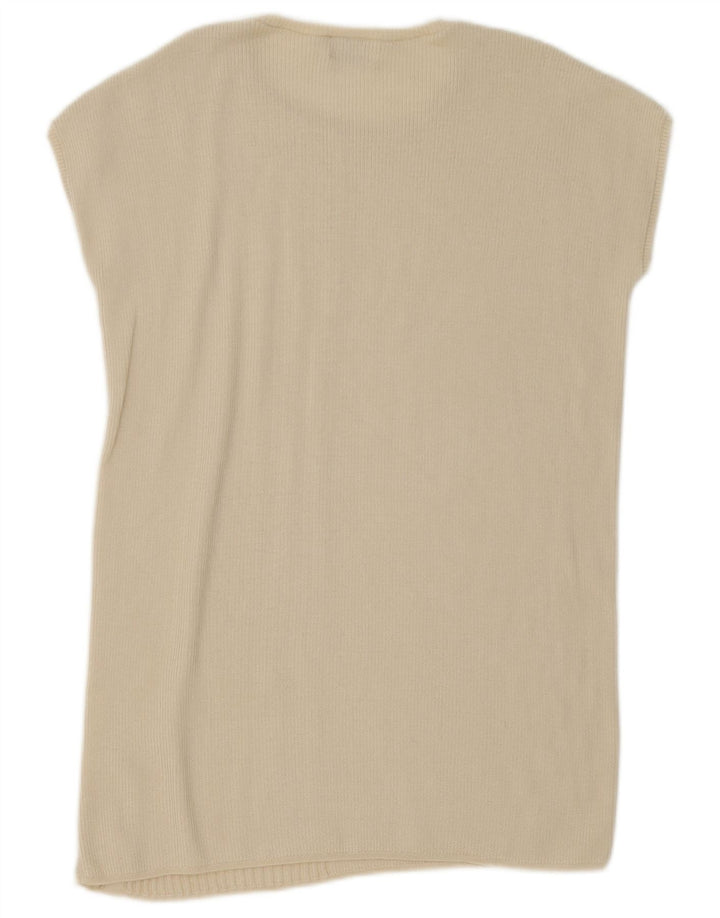 Calvin Klein Dame Longline Vest Tank Top UK 14 Medium Beige