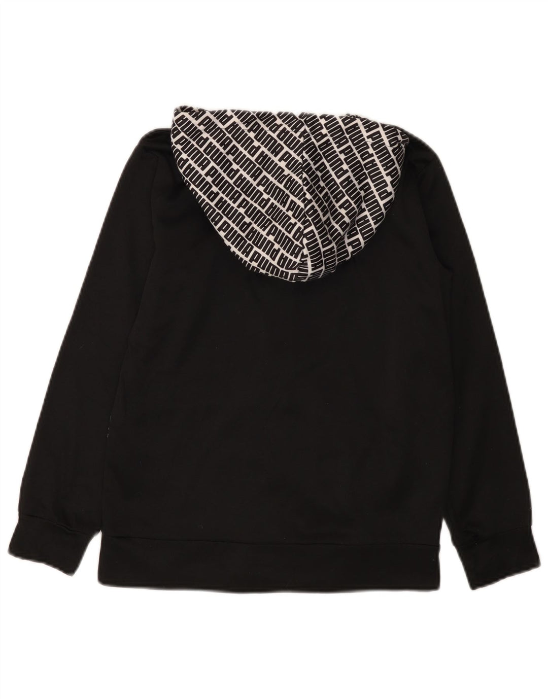 Puma Boys Grafisk hættetrøje med lynlås 10-11 år Medium Sort Polyester