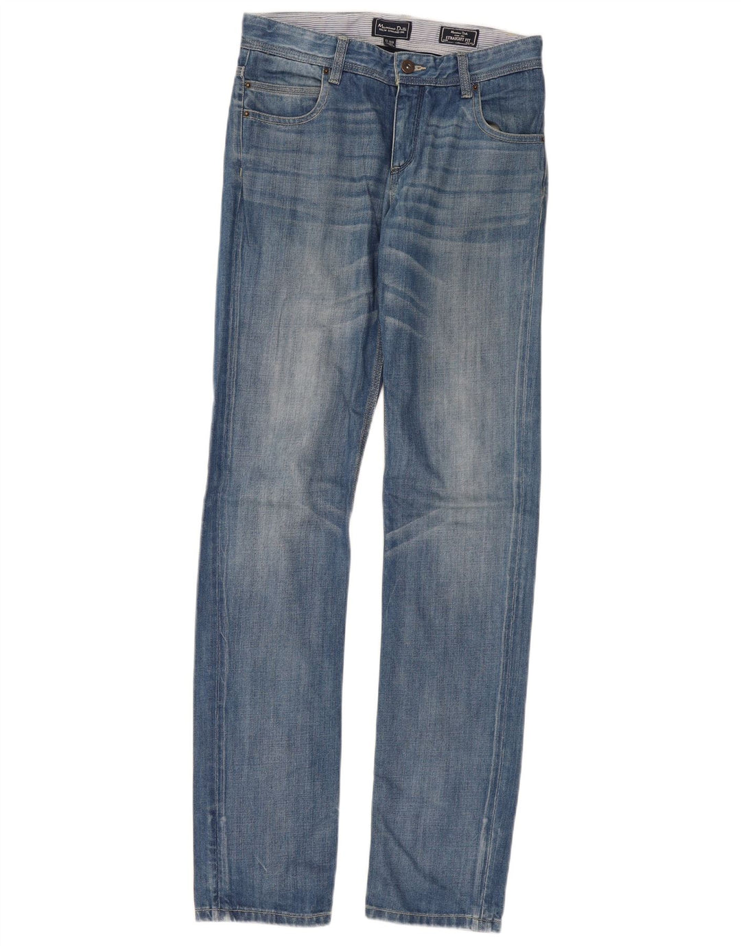 Massimo Dutti Boys Straight Jeans 13-14 År W30 L34 Blå