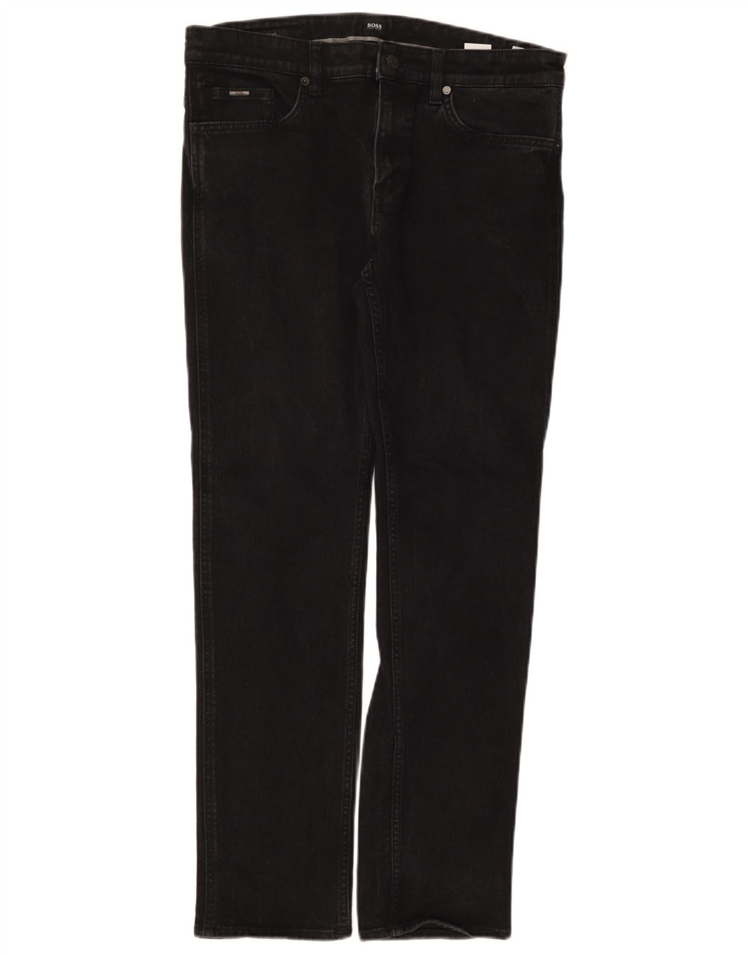 Hugo Boss Herre Slim Jeans W32 L30 Sort Bomuld