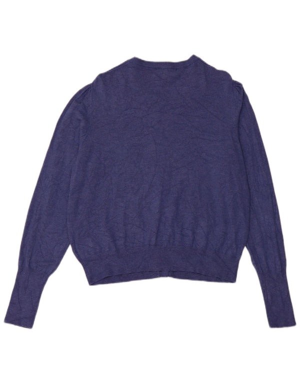 Marks & Spencer dame cardigan sweater UK 14 Medium Blue Viscose