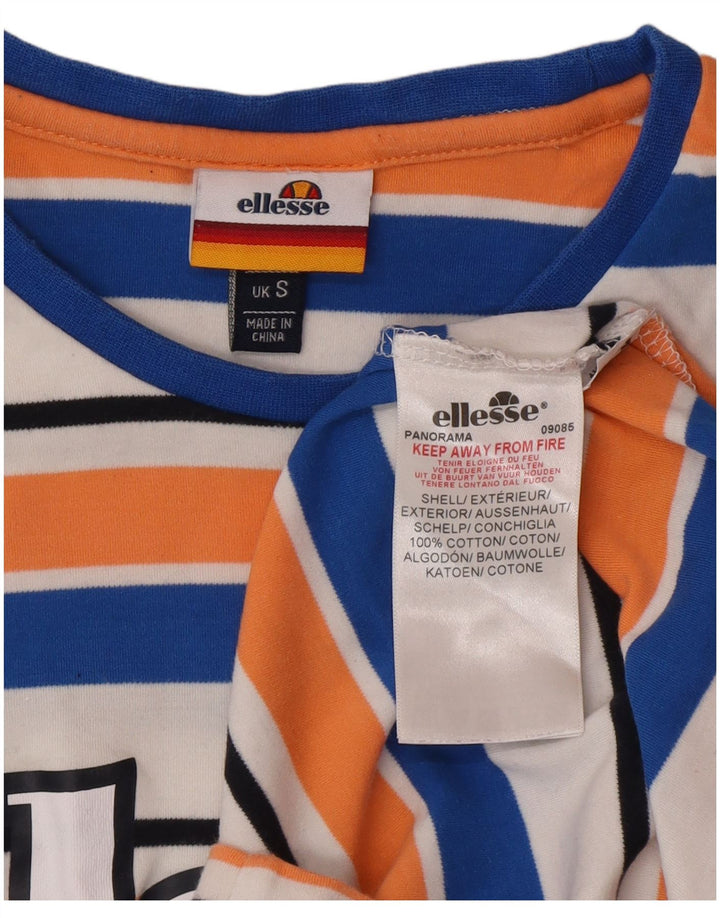 Ellesse Herre grafisk T-shirt Top Lille flerfarvet stribet bomuld