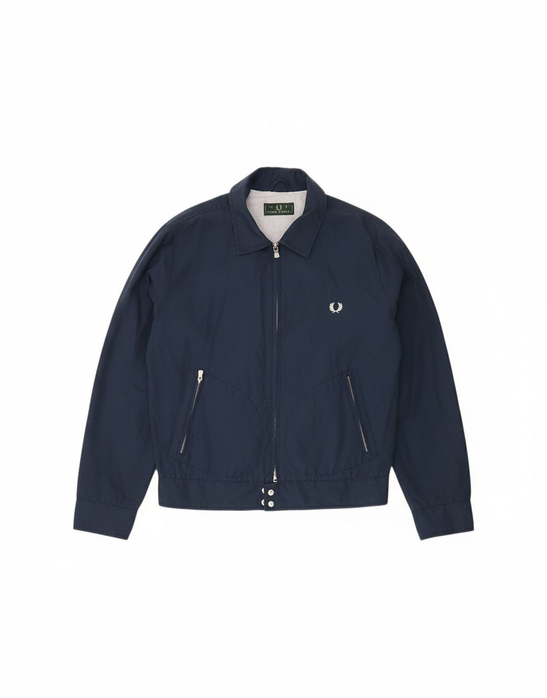 FRED PERRY Bomberjakke til mænd UK 40 Stor marineblå bomuld