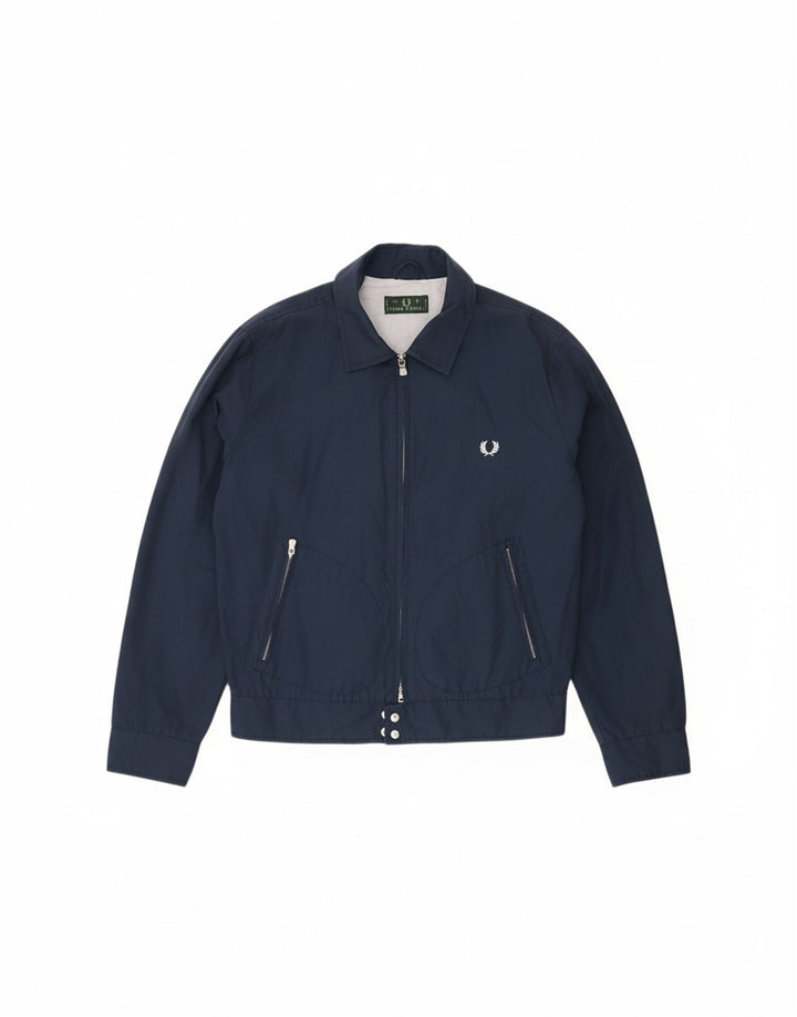 FRED PERRY Bomberjakke til mænd UK 40 Stor marineblå bomuld
