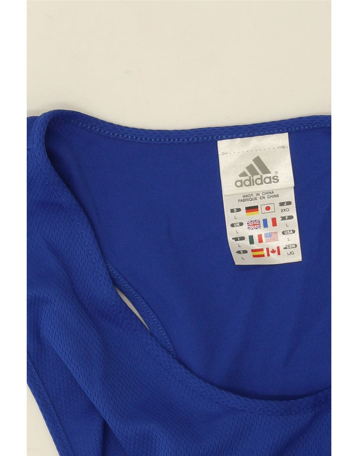 Adidas Herrevest Top Large Blue Colourblock Polyester