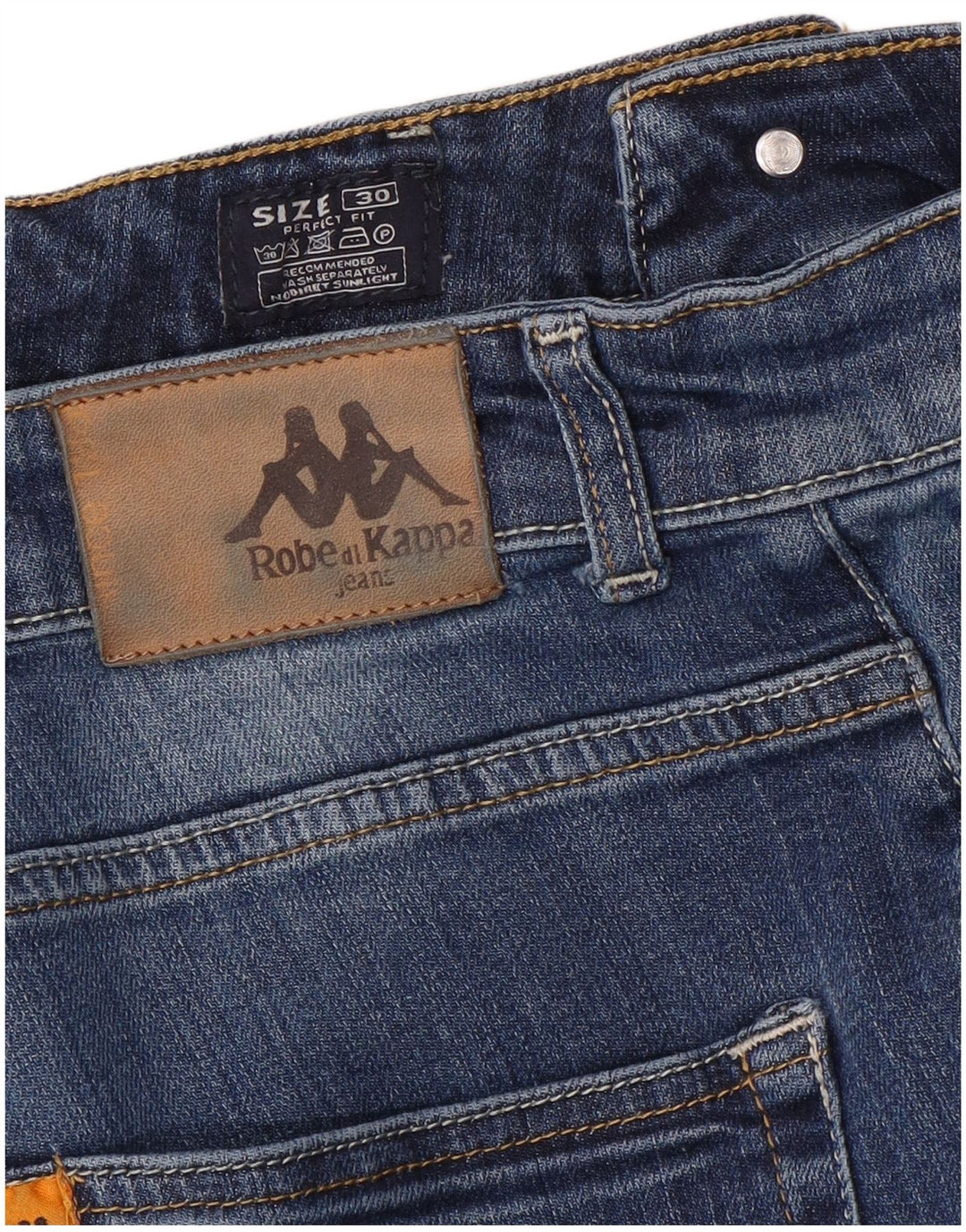 Kappa Mens Perfect Fit Slim Jeans W30 L34 Blå
