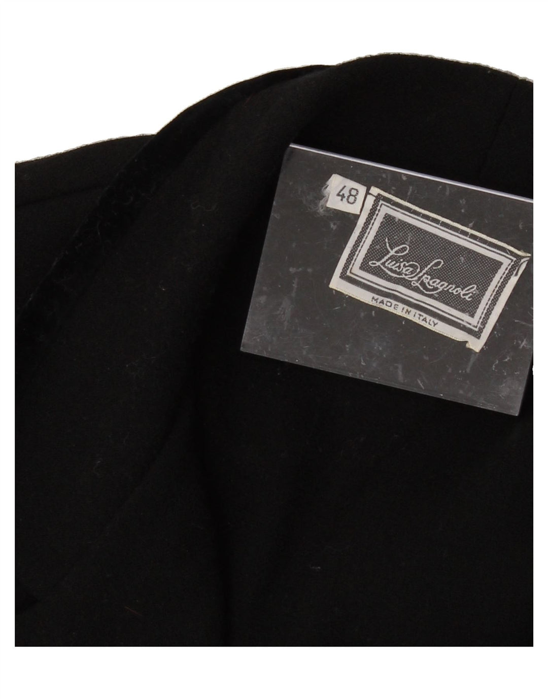 LUISA SPAGNOLI Womens 1 Button Blazer Jacket IT 48 XL Black Wool Vintage Luisa Spagnoli and Second-Hand Luisa Spagnoli from Messina Hembry 