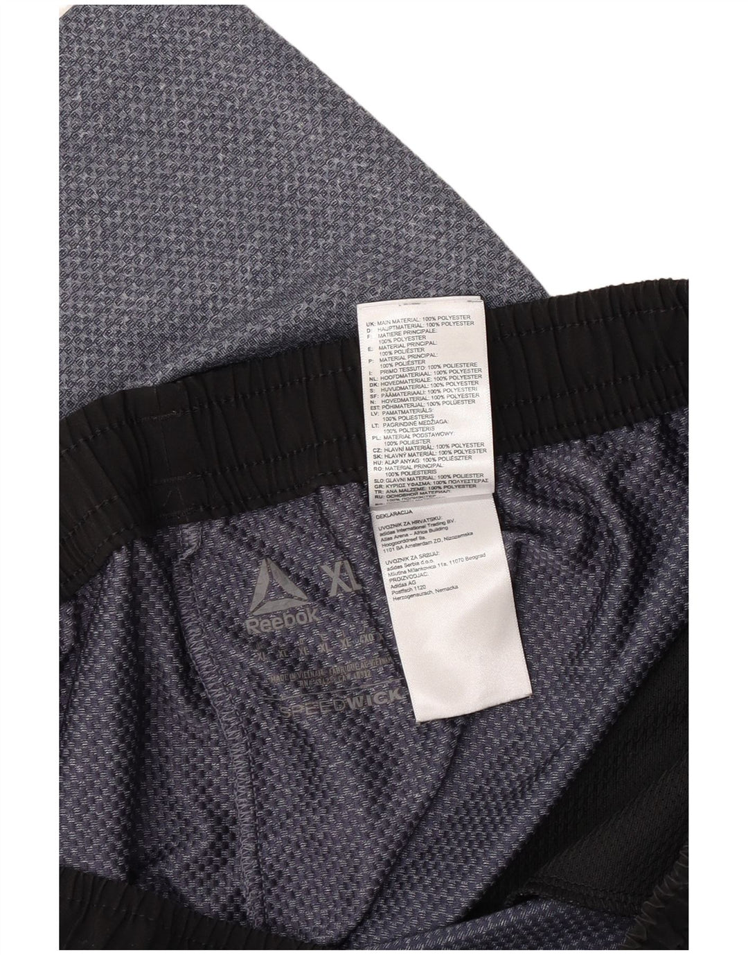 Reebok Herre Sportshorts XL Grå Polyester