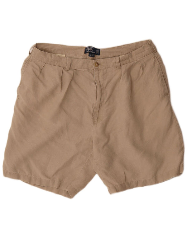 Polo Ralph Lauren Mens Pegged Chino Shorts W38 XL Beige Linen