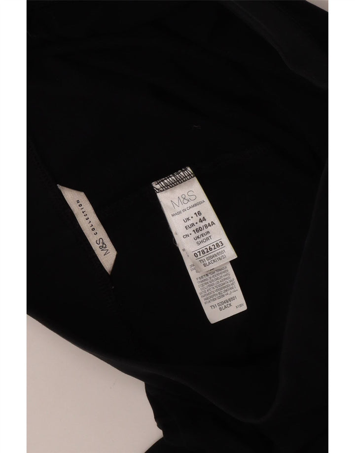 Marks & Spencer Træningsdragtsbukser til kvinder UK 16 Stor sort bomuld