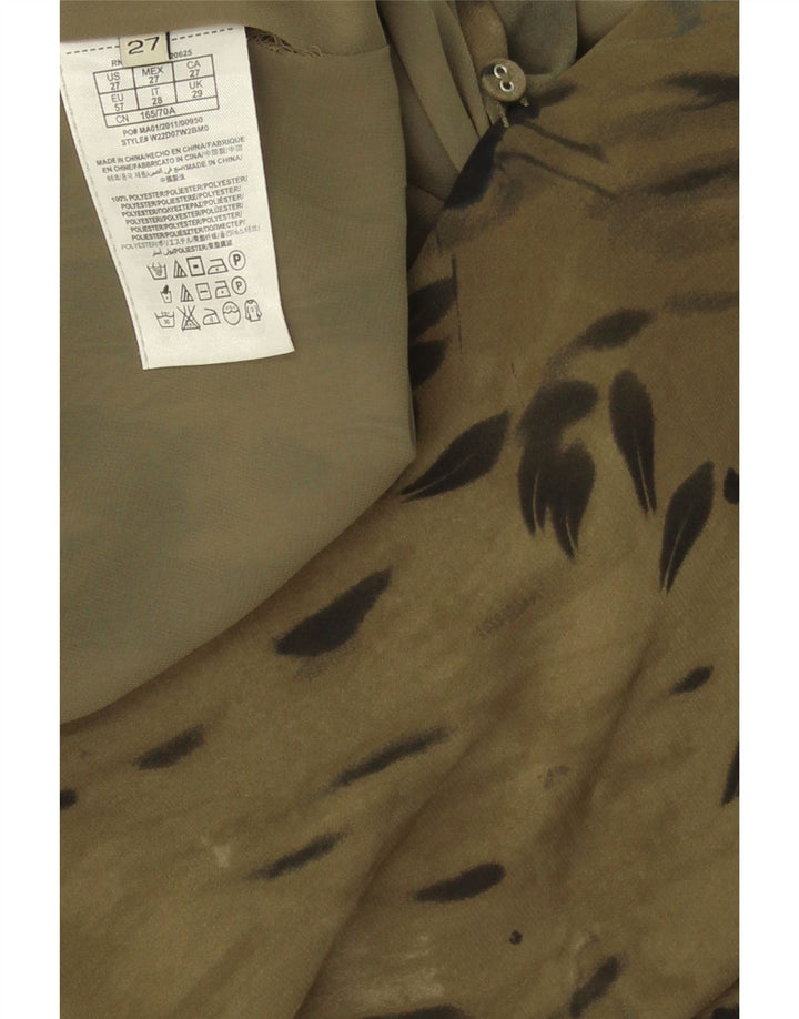 GUESS Womens Abstract Pattern Playsuit UK 14 Medium Khaki Polyester Vintage Guess and Second-Hand Guess from Messina Hembry 