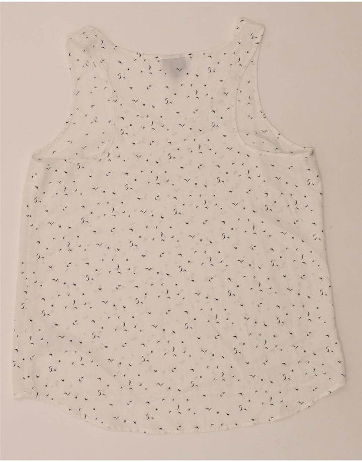 MOSSIMO Womens Vest Top UK 18 XL White Spotted Polyester Vintage Mossimo and Second-Hand Mossimo from Messina Hembry 