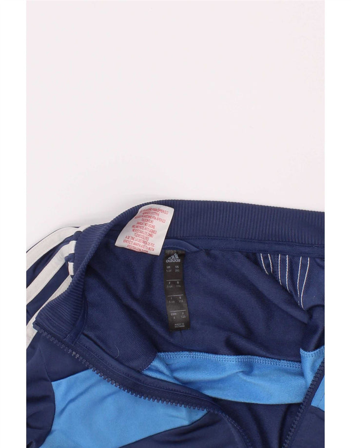 Adidas Træningsdragt Topjakke til drenge 5-6 år Navy Blue Colourblock Polyester