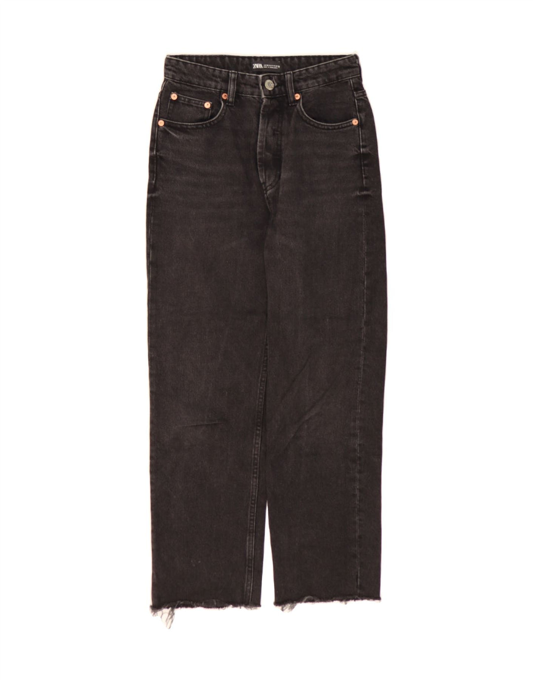ZARA Womens Straight Jeans EU 36 XS W26 L27 Black Vintage Zara and Second-Hand Zara from Messina Hembry 