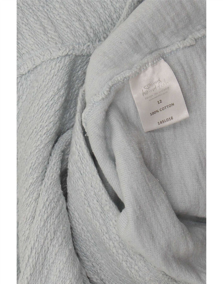 Weird Fish Dametop Langærmet UK 12 Medium Blue Cotton