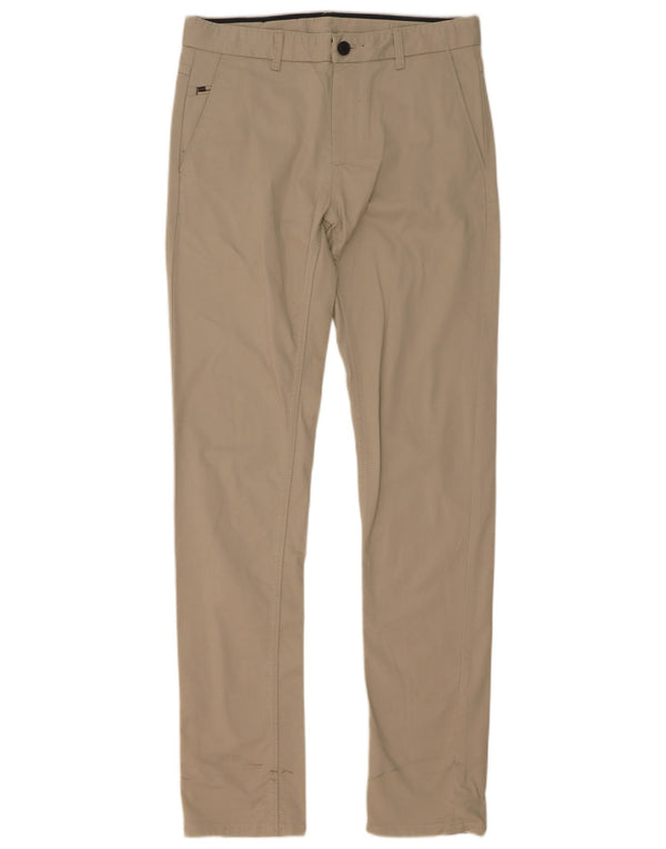 Zara Herre Slim Chino Bukser EU 38 Small W30 L34 Beige Bomuld
