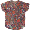 Vintage kvinders abstrakt mønster skjorte bluse UK 14 Large Multicolor