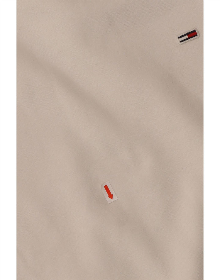 TOMMY HILFIGER Oversized sweatshirttrøje til kvinder UK 6 XS hvid bomuld