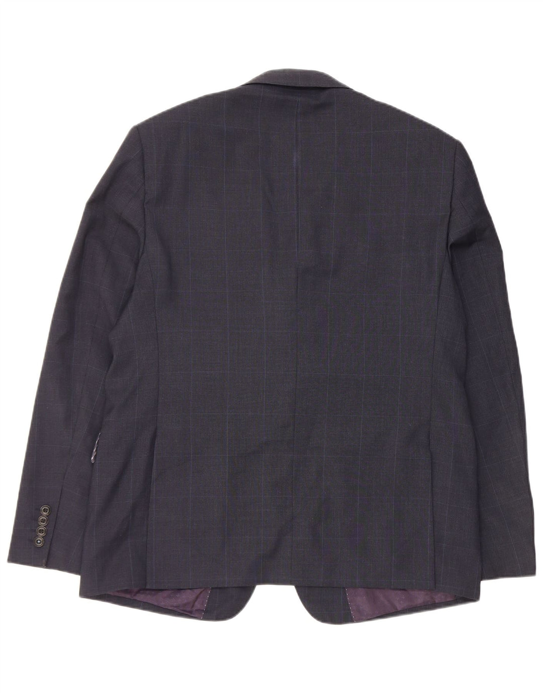 Marks & Spencer Herre Tailored Fit Blazer Jacket UK 44 XL Navy Blue Check
