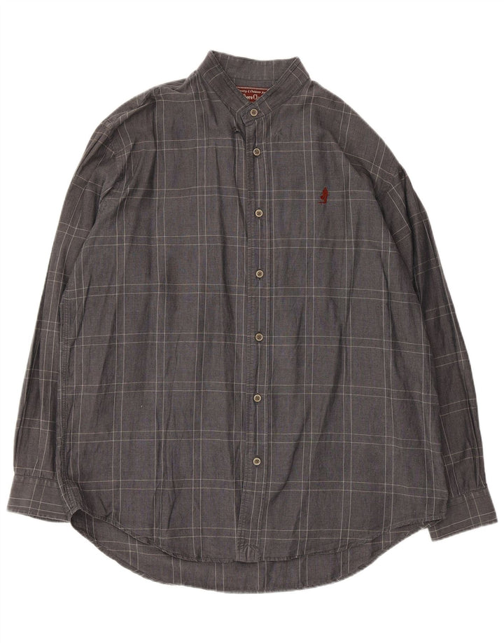 Marlboro Classics Herreskjorte Stor grå ternet bomuld