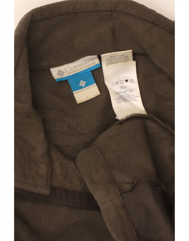 Columbia Herre Fleecejakke UK 40 Stor Khaki Polyester
