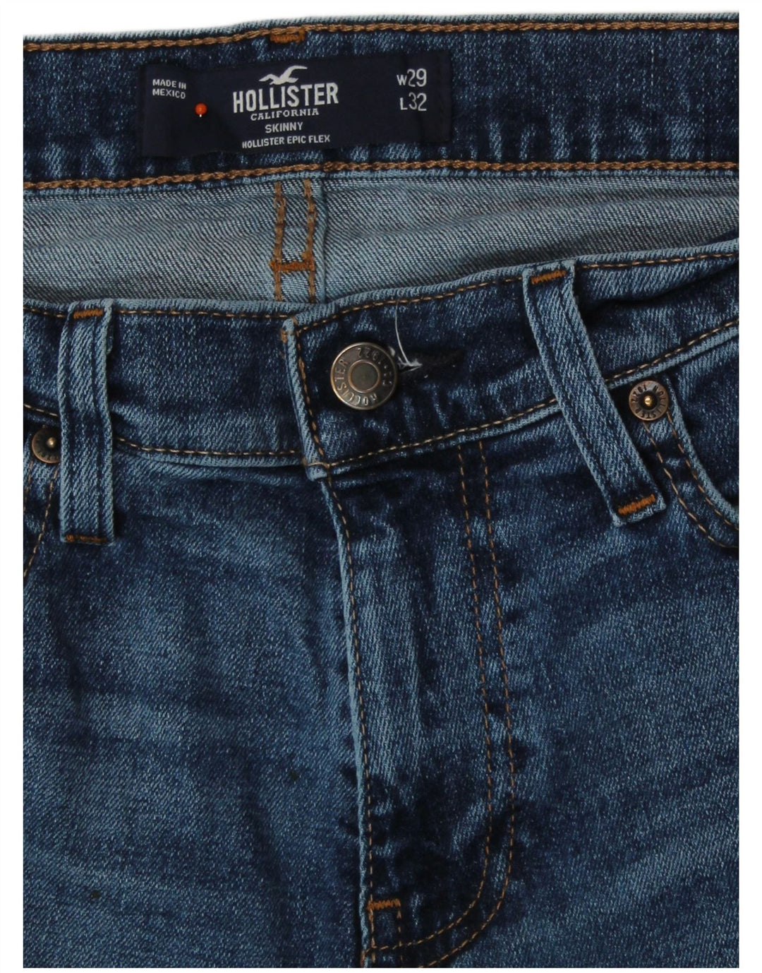HOLLISTER Skinny Jeans til mænd W29 L32 blå bomuld