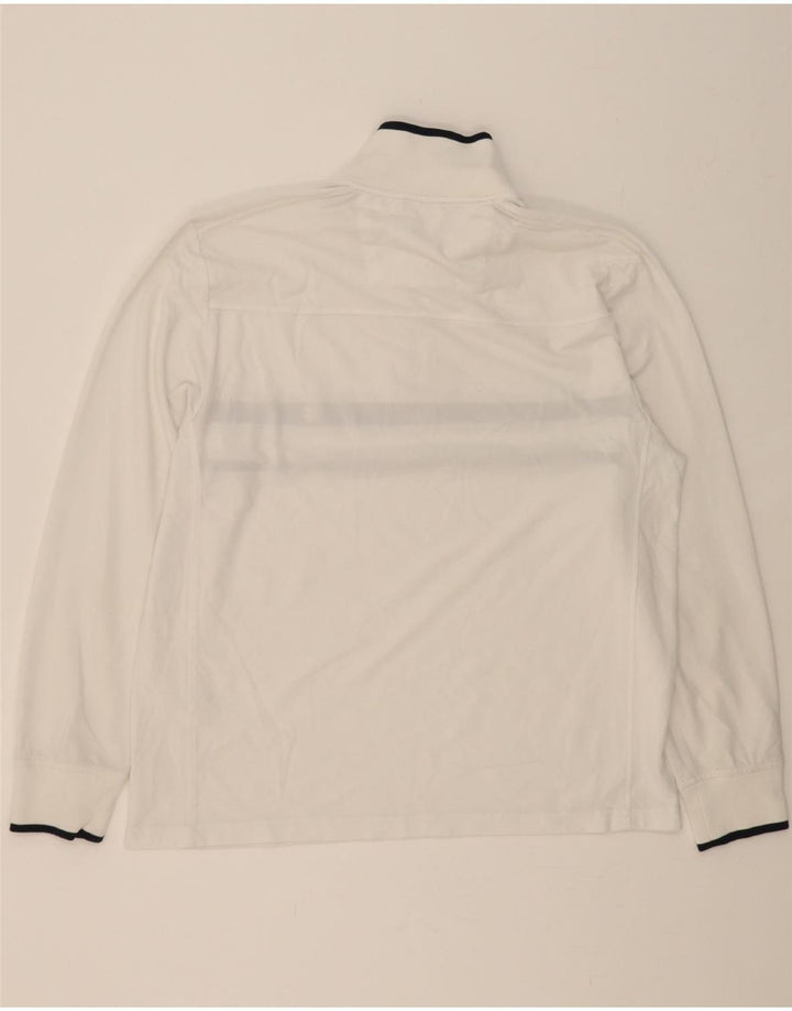 IZOD Mens Zip Neck Pullover Tracksuit Top Large White Striped Polyester Vintage Izod and Second-Hand Izod from Messina Hembry 