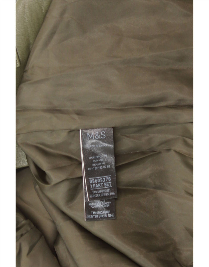 Marks & Spencer Kvinder Oversized Utility Jacket UK 10 Small Khaki