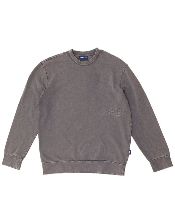 Gas Herre Sweatshirt Jumper Medium Grå Bomuld