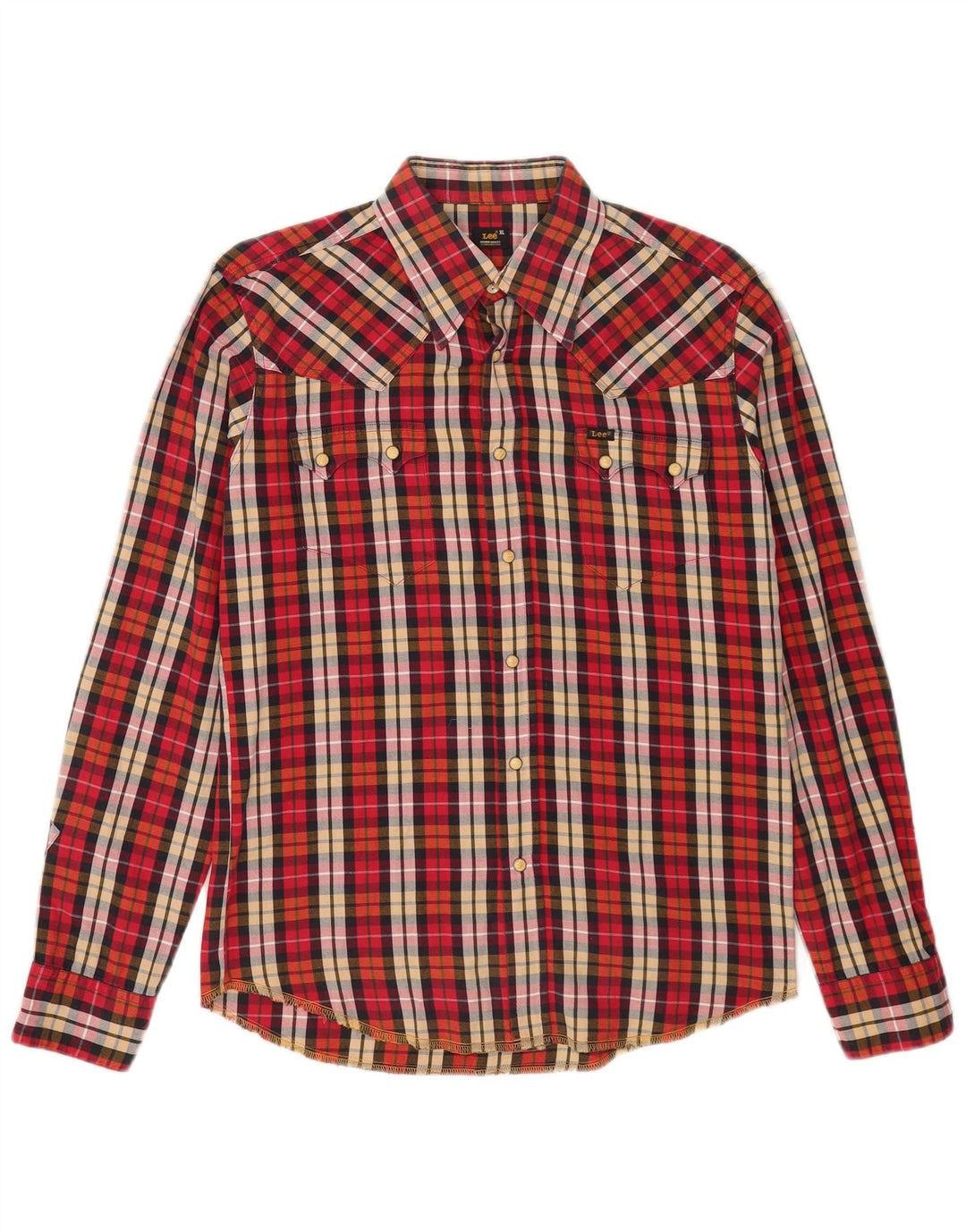 Lee Herre flannelskjorte XL rød ternet