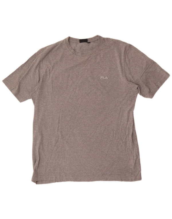 Fila Herre T-Shirt Top IT 56 2XL Grå Flecked