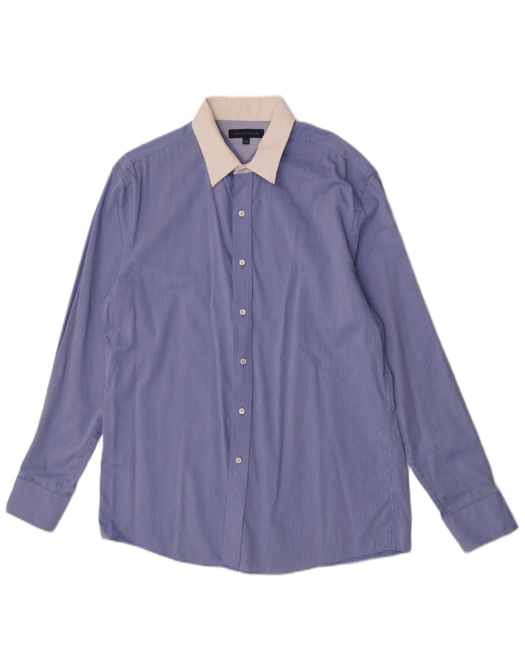 Tommy Hilfiger Herreskjorte Str. 16 1/2 Stor Blå Nålestribe