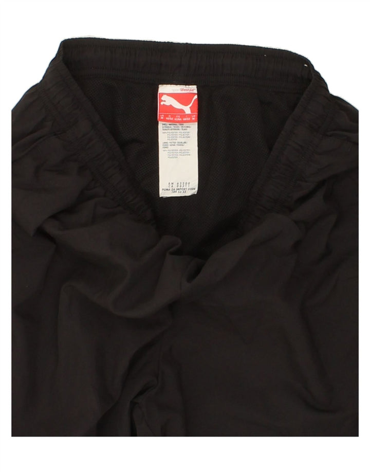 PUMA Mens Graphic Capri Tracksuit Trousers Medium Black Polyester Vintage Puma and Second-Hand Puma from Messina Hembry 